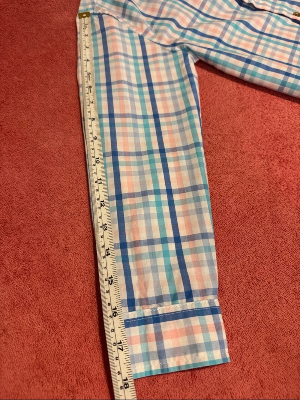 Nautica Boys Plaid Button-Down Shirt in Blue & Pink - Picture 8 of 10